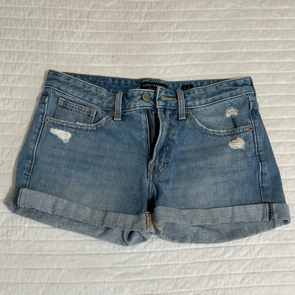Lucky Brand Blue Distressed Shorts